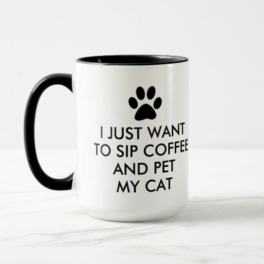 Mug Le café et mon chat Big (Gauche)