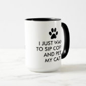 Mug Le café et mon chat Big (Devant droit)