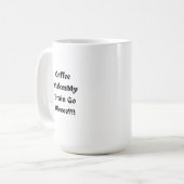 Mug Le café fait mon cerveau aller voir! sur un (Devant gauche)