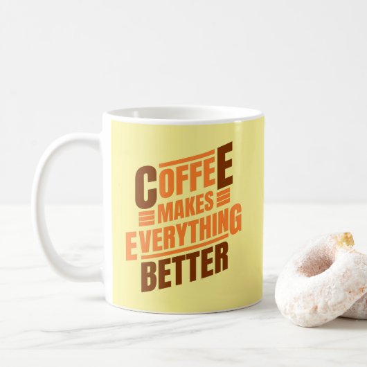 Mug Le Café Fait Tout | Citation drôle (Avec donut)
