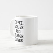 Mug Le café frotte et le docteur en caoutchouc (Devant gauche)