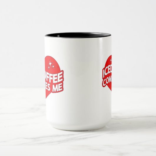 Mug Le café glacé me complète (Centre)