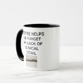 MUG LE CAFÉ M'AIDE À OUBLIER LE MANQUE DE DÉTAIL (Devant gauche)