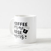 Mug Le Café Me Donne Des Pouvoirs D'Infirmière (Devant gauche)