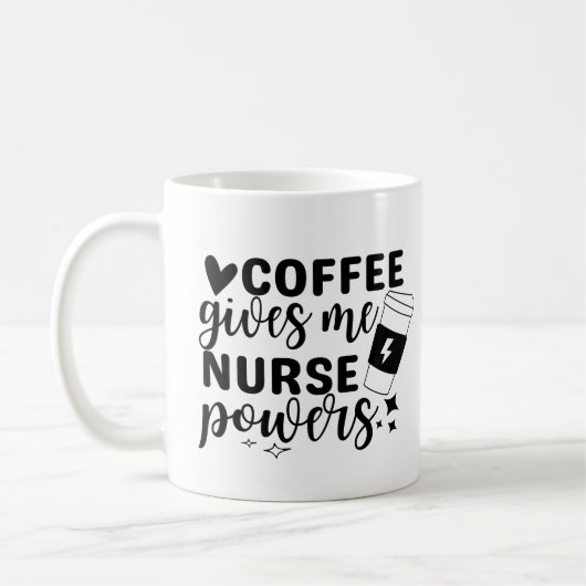 Mug Le Café Me Donne Des Pouvoirs D'Infirmière (Gauche)