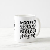 Mug Le Café Me Donne Des Pouvoirs Microbiologistes (Devant droit)