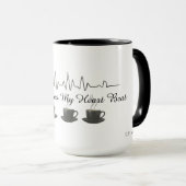 Mug Le Café Me Fait Battre Mon Coeur (Devant droit)