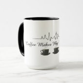 Mug Le Café Me Fait Battre Mon Coeur (Devant gauche)