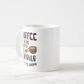 Mug Le Café Me Fait Commencer Jésus M'Empêche D'Aller (Devant gauche)