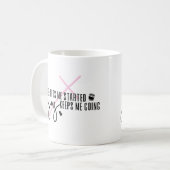 Mug Le café me met en route, Jésus me garde aller (Devant gauche)