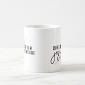 Mug Le café me met en route, Jésus me garde aller (Centre)