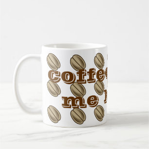 Mug Le café me rend heureux sur tout l'imprimé