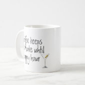 Mug Le Café Me Réveille Jusqu'À Une Bonne Heure Drôle (Devant gauche)