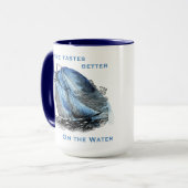 Mug Le café meilleur sur le bateau à voile (Devant gauche)