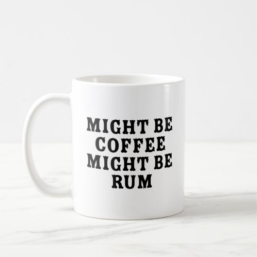 Mug Le Café Peut Être Du Rhum (Gauche)