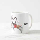 Mug Le café rencontre l'amour (Devant droit)