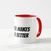 Mug le café rend tout mieux (Devant droit)