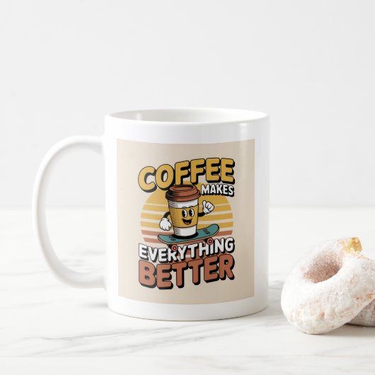 Mug Le Café Rend Tout Mieux (Avec donut)