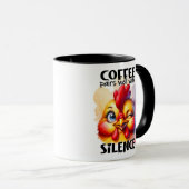 Mug Le café se marie avec le silence (Devant droit)