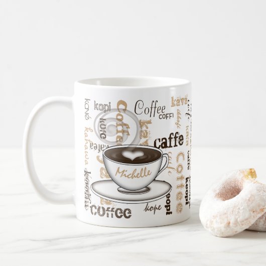 Mug Le Café sous le nom mondial (Avec donut)