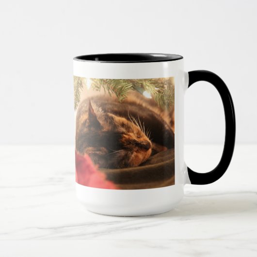 Mug Le calicot mignon de Noël, rêves de Noël peut (Droite)