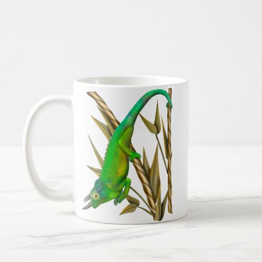 Mug Le caméléon de Jackson traînant dans le bambou (Gauche)