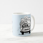 Mug Le camion de traction a un conducteur qui se gratt (Devant droit)