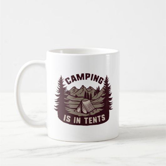 Mug Le Camping Est Dans Les Tentes (Gauche)