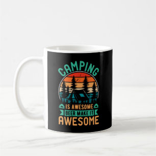 Mug Le camping est génial, la bière le rend encore mei