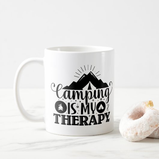 Mug Le Camping Est Ma Thérapie (Avec donut)