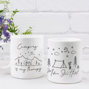 Mug Le camping est ma thérapie & Citations de l'hôtel
