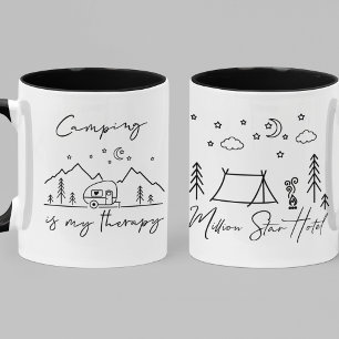 Mug Le camping est ma thérapie & Citations de l'hôtel