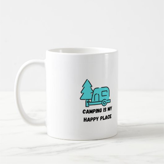 Mug Le camping est mon endroit heureux  (Gauche)