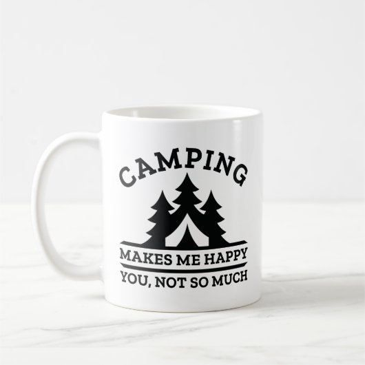 Mug Le Camping Me Rend Heureux (Gauche)