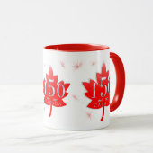 Mug Le Canada 150 feux d'artifice de feuille d'érable (Devant droit)