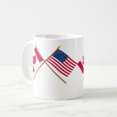Mug Le Canada et les drapeaux croisés par Etats-Unis (Devant gauche)