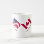 Mug Le Canada et les drapeaux croisés par Etats-Unis (Centre)