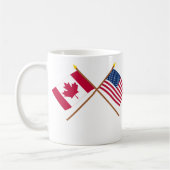 Mug Le Canada et les drapeaux croisés par Etats-Unis (Gauche)
