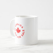 Mug Le Canada n'est pas à vendre typographie de la feu (Devant gauche)