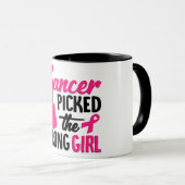 Mug Le Cancer A Pris La Mauvaise Fille (Devant droit)