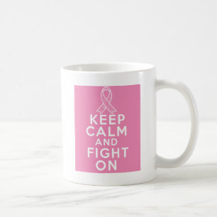 Mug Le cancer du sein gardent le calme et continuent 