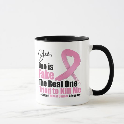 Mug Le cancer du sein un est faux (Droite)