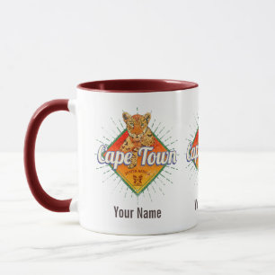 Mug Le Cap Afrique du Sud Rétro Léopard Vintage