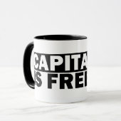Mug Le capitalisme est liberté (Devant gauche)