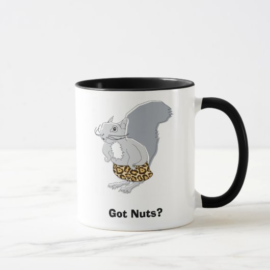 Mug Le caractère d'écureuil   a obtenu des écrous ? (Droite)
