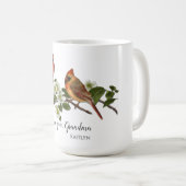 Mug Le cardinal des hommes et des femmes Je t'aime gra (Devant droit)