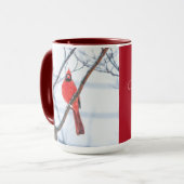 Mug Le Cardinal d'hiver Oiseaux observation de café Mu (Devant gauche)