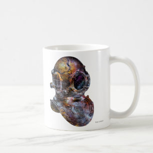 Mug Le casque vintage du plongeur de Steampunk