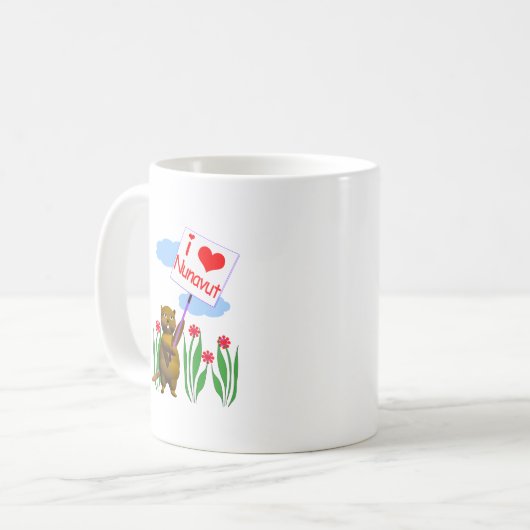 Mug Le castor canadien aime Nunavut (Devant gauche)