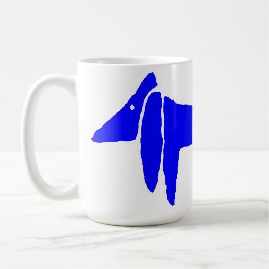Mug Le célèbre Dachshund de Chien Bleu (Gauche)